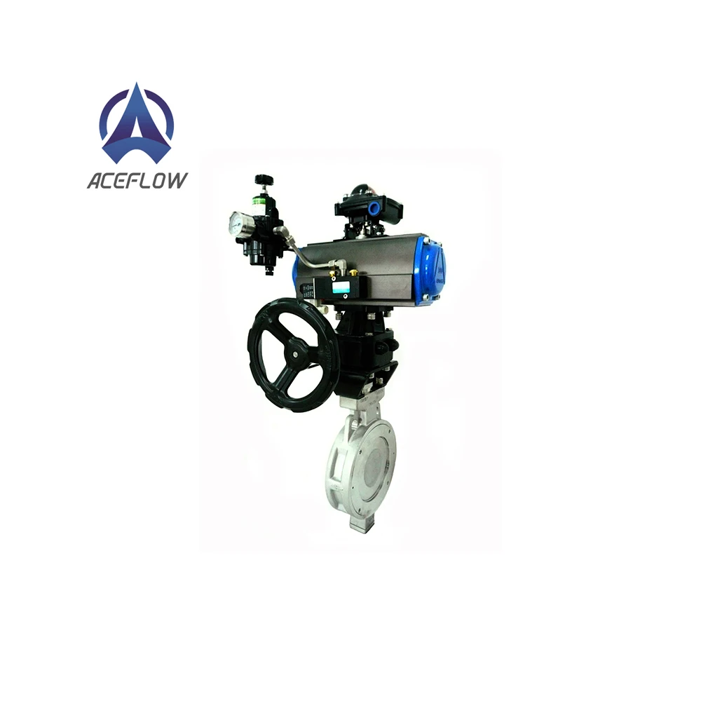 Good Price Valve Smart Head Multiple Connection Stainless Steel Sanitary Pneumatic Butterfly Valve