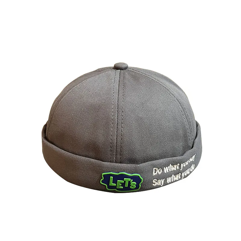 2022 new coming 5 colors available wholesale skullcap extract brimless hat skullcap with leather patch