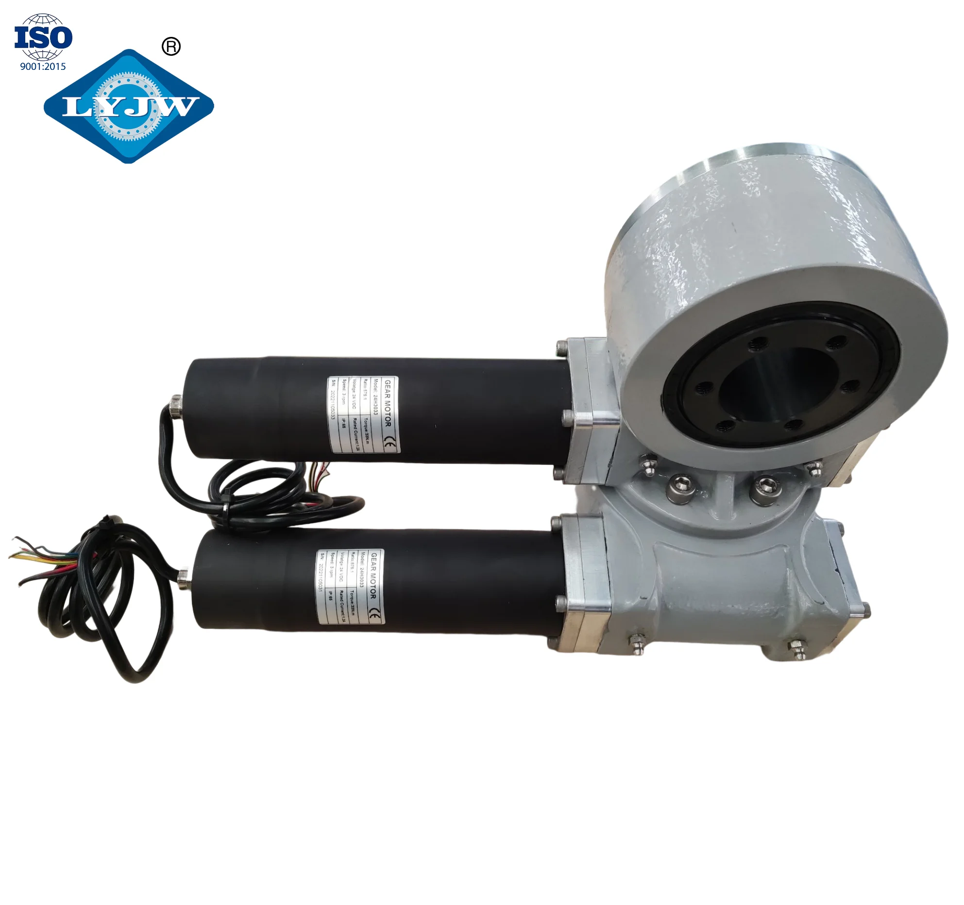 Luoyang JW 3' 7' 9' 14' Dual Axis Slewing Drive SDE3 SDE7 SDE9 SDE14 With 24VDC Motor For Solar Tracking System