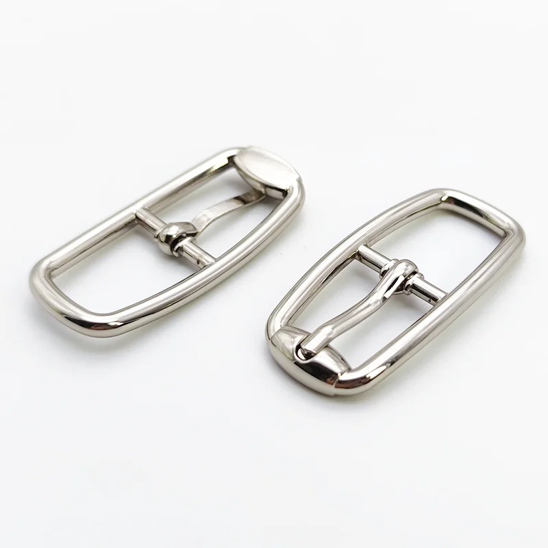 Factory Wholesale Luxury Brand Belt Buckles Silver Metal Buckle Logo Custom Rectangle Solid Clips Square Metal buckles