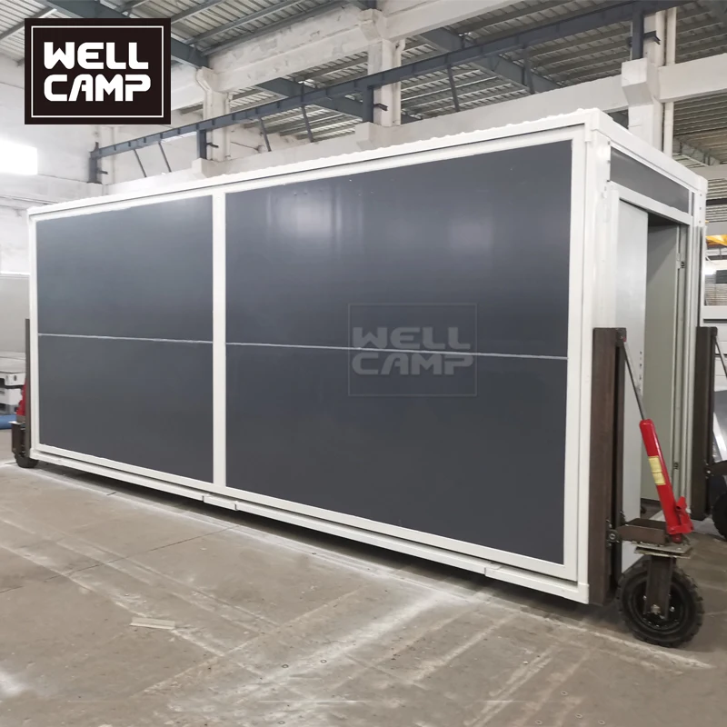 20 футов двухкомнатные конструкции сборные контейнерные дома крошечные дома на колесах прицепа
