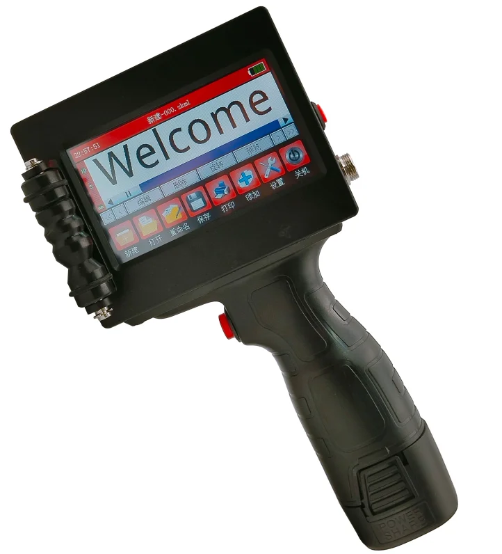 Inkjet Printer ZK1688  Hot Selling Printing Resolution Automatic Continuous Barcode Handheld Inkjet Printer for Plastic Bag