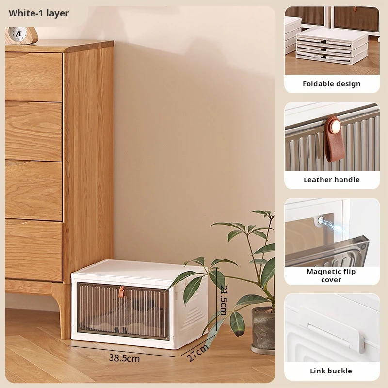 Storage Bins Plastic Stackable Large Stackable Collapsible Storage Bins With Lids and Doors