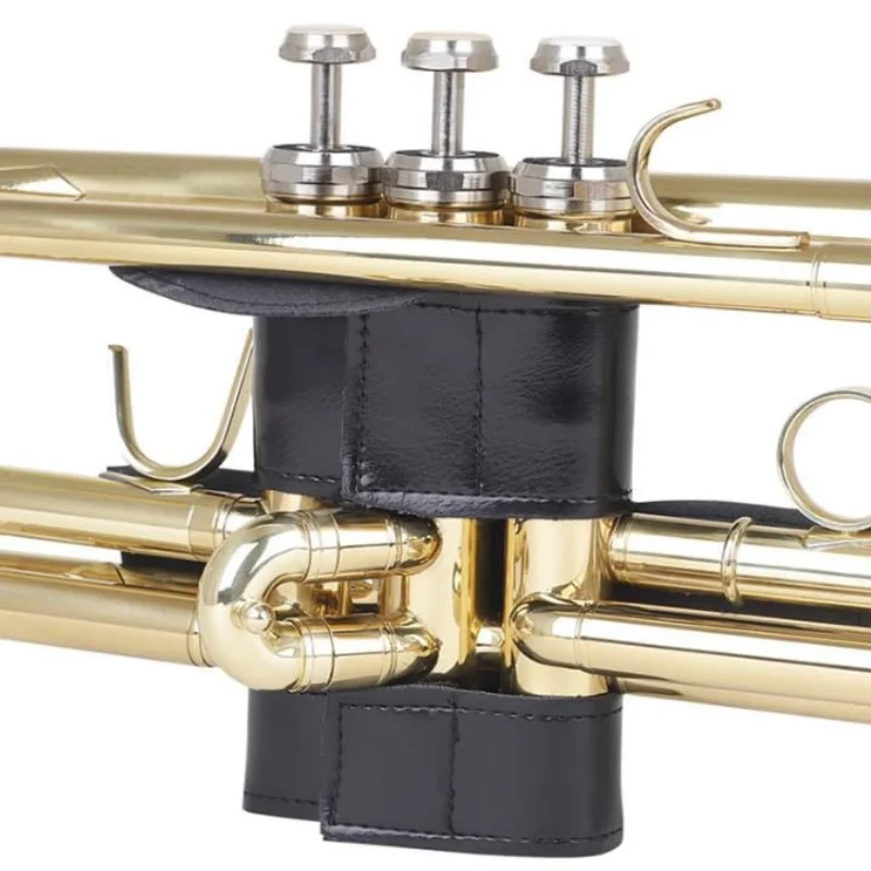 PU Leather Valve Protector for Trumpet Musical Instrument Case with Brass Wrap Replacement Nursing Accessories Cornet Guard