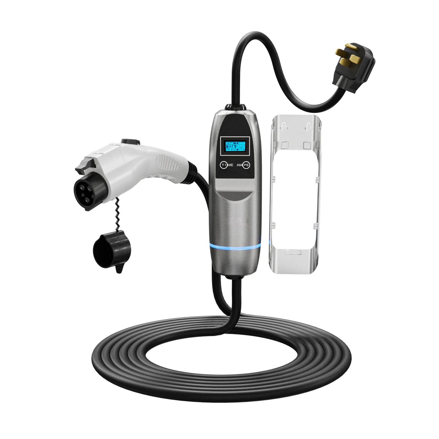 J1772 Type 1 Portable Evse Home Charging Cables with NEMA 14-50 Plug Adjustable 8/16/32/40a Ev 40 Amp Charger