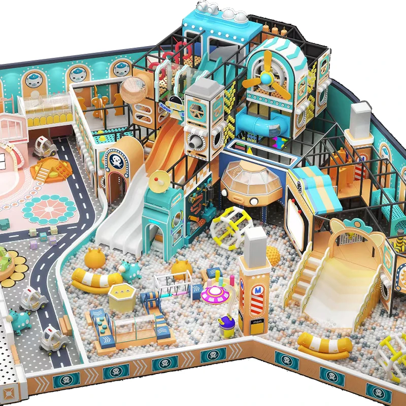 New Arrival Kids soft play naughty castle playground ocean theme children plastic playhouse playing area for kids