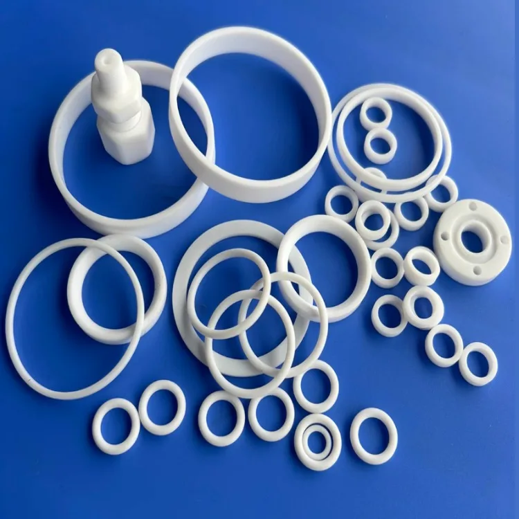Оптовая продажа высокая температура и устойчивость к коррозии Ptfe белое уплотнительное кольцо с фигурой по индивидуальному заказу