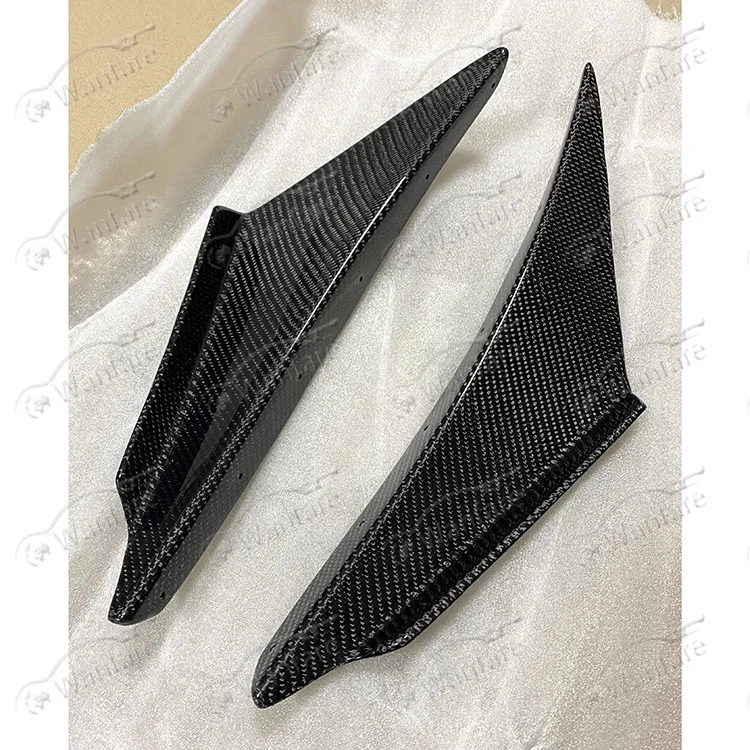 REAL CARBON FIBER FRONT BUMPER CANARDS FOR 2003-2005 MITSUBISHI LANCER EVOLUTION EVO 8