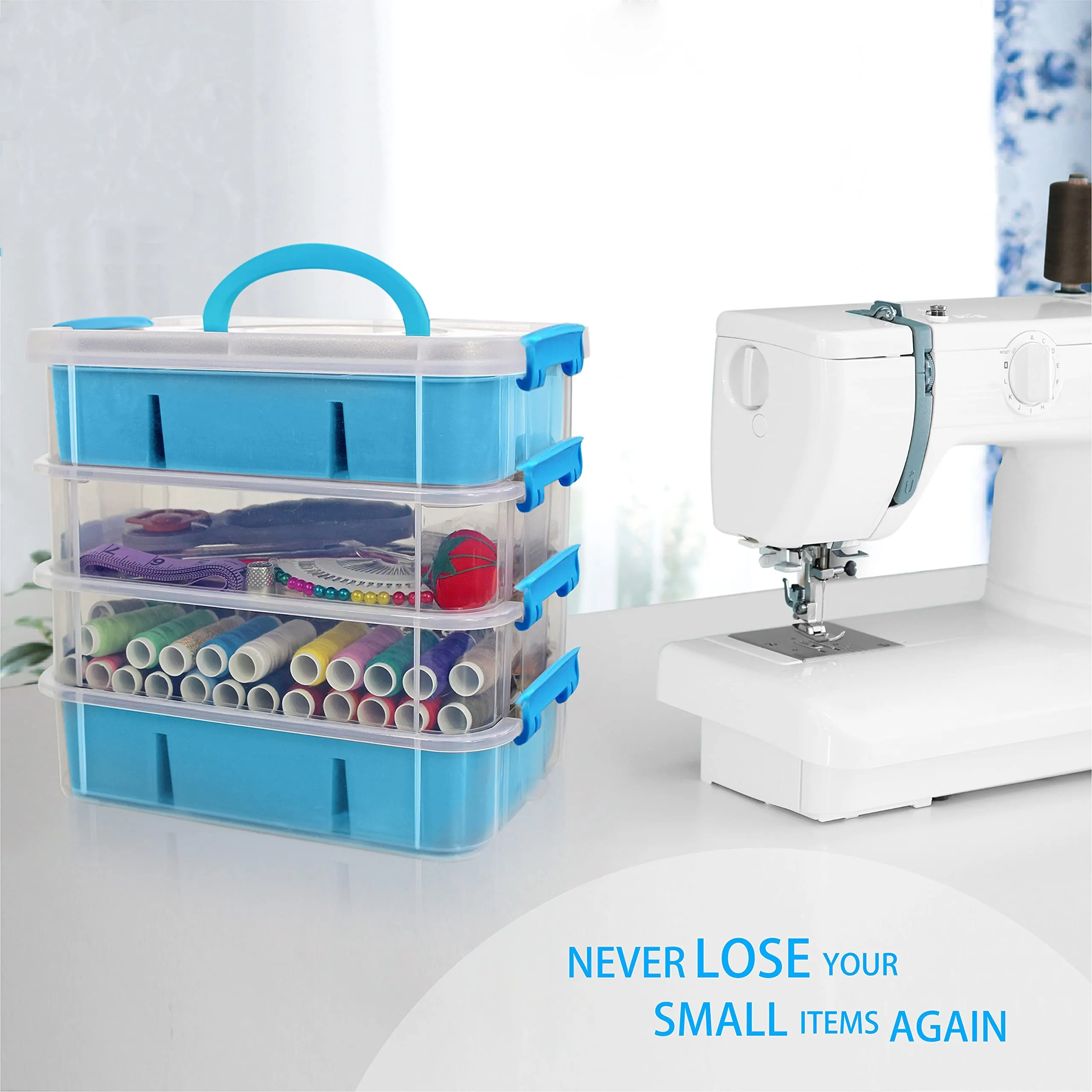 Multi-Compartment Craft Storage Organizer Box with Dividers Perfect for Arts Beads Sewing Supplies and Jewelry Making