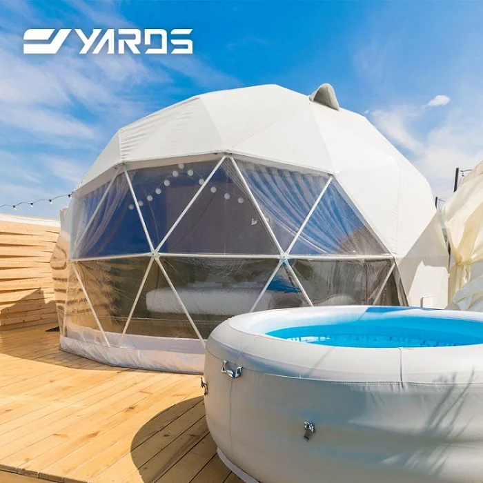 Горячая Распродажа геодезическая купольная палатка прозрачная Igloo для