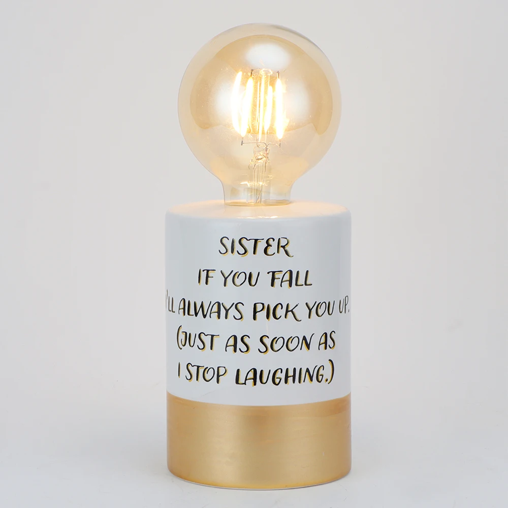 Wireless Battery LED Table Desk Lamp Wooden Color Small Size Light Bulb Shape Industrial Design Style Living Room Manufacturer