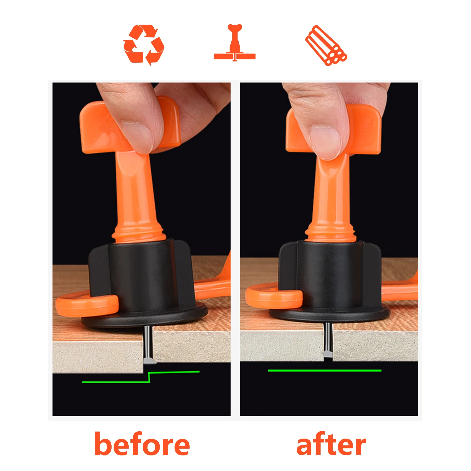 SUGETOOLS t-shaped stainless steel rotate wall tile leveling system twister porcelain tile leveler adjuster