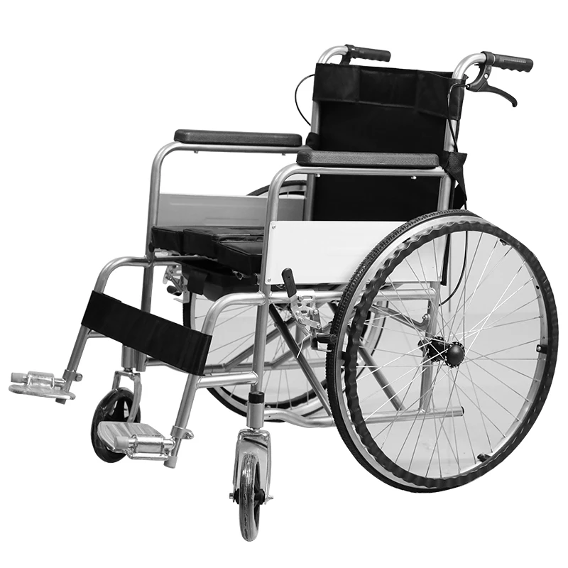 Hot Selling Hospital Manual Wheelchair 4 Wheels Elderly Disabled Medical Used Manual Folding Wheelchair