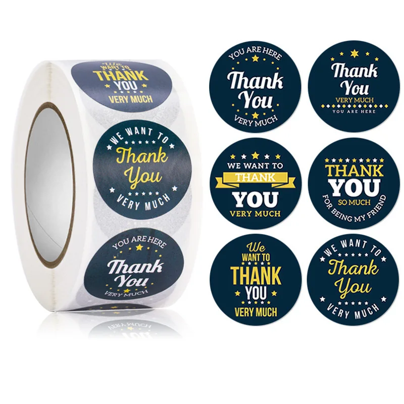 Product Sticker Printing Custom Adhesive Brand Logo Round Label Rolls