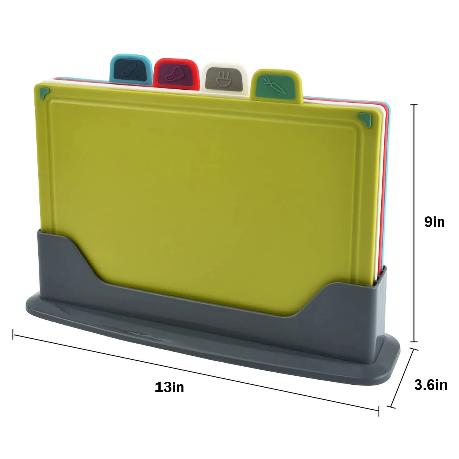 Kitchen Cutting Board Set with Index Color Coded Food Icon Plastic Cutting Board Eco Friendly Chopping Board Kitchen Accessories