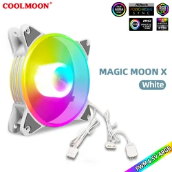 COOLMOON 120mm 5V ARGB computer cooliing fan   Addressable  Motherboard synchron  CPU cooler RGB case fan