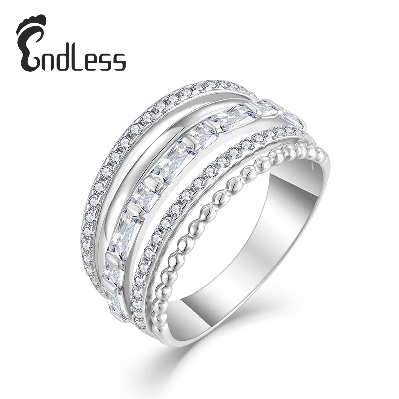 NEW Customized Fashion Jewelry Bijoux White Gold Plating 925 Sterling Silver Stackable Joyeria women mens rings