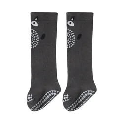 Long Baby Socks Anti Slip Silicone Dots Winter Baby Knee High Socks with Knee Brace Pad Crawling Cotton Leg Warmers