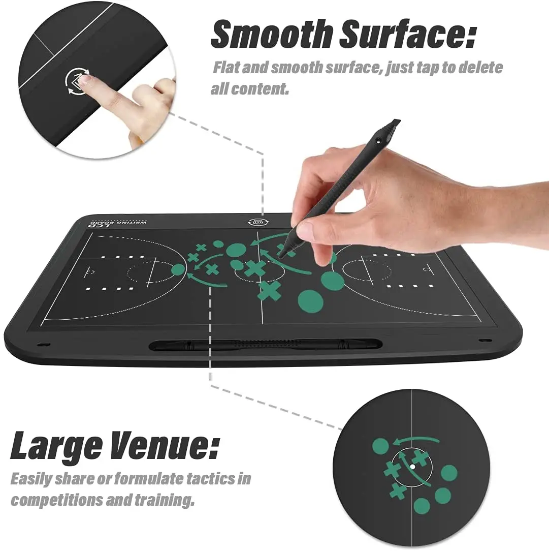 Writing Board Drawing Pad 13.5 Inch Basketball Coach LCD Handwriting Blackboard Magic Drawing Board