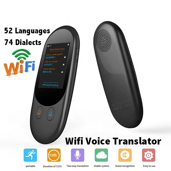 Горячие Aliexpress Прямая доставка 2 4 дюймов сенсорный экран wi fi синхронный портативный язык голосовой