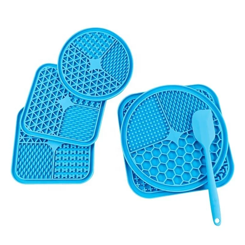 Cheaper Price Wholesale Custom Pet Slow Feeder Silicone Lick Mat Eco-friendly Durable Dog Lick Pad Custom Logo Opp Bag Pets Rest