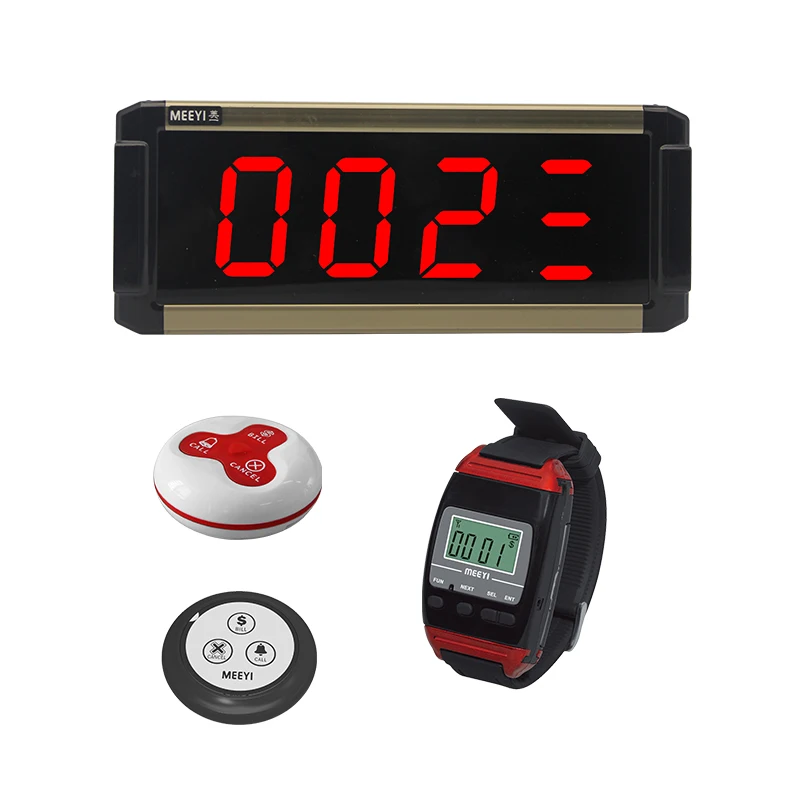 Wireless Call Calling System Waiter Server Service Paging System for Restaurant Wrist Watch Receiver Calling buttons
