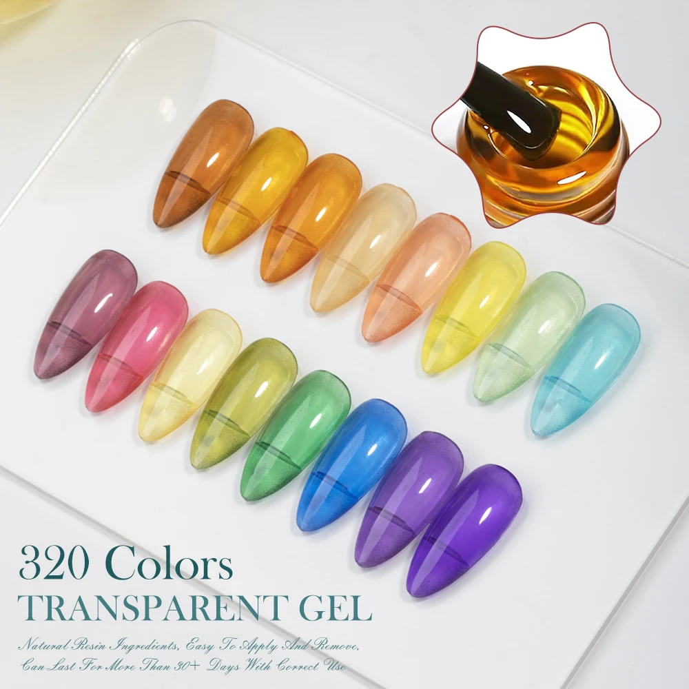 Westink 320 Colors Jelly Gel Polish Set UV Gel Nail Polish Transparent Customized Logo Gel Nail Polish