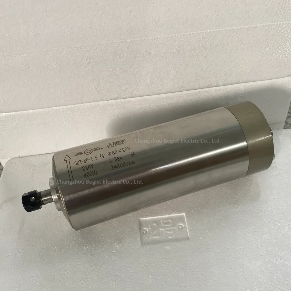 1.5KW Water Cooled Spindle Motor ER11 For CNC Engraving Machine With 4 Bearings For Engraving