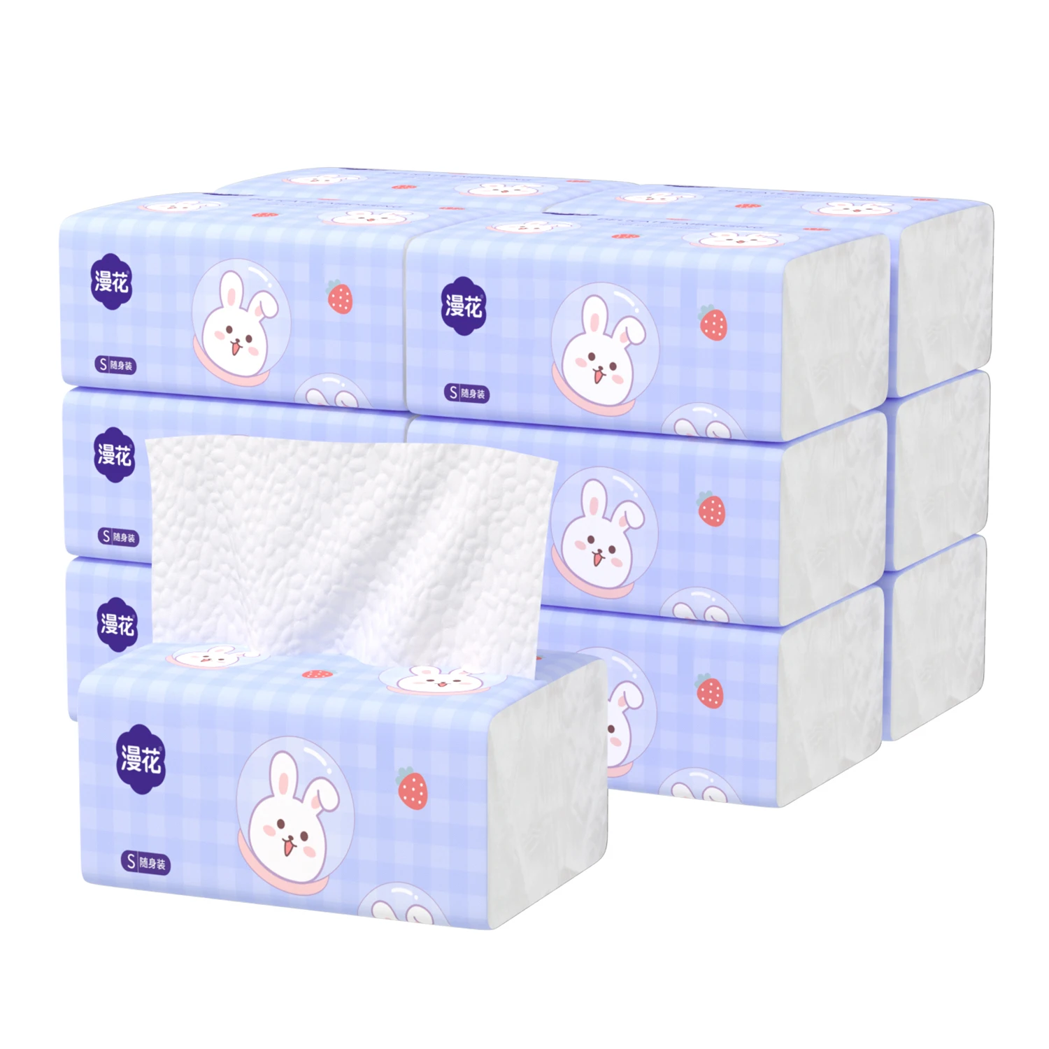 4 ply Thickened Virgin Wood Pulp Napkins No Scent Soft Pack facial tissue paper travel size flushable organic for butt wipes