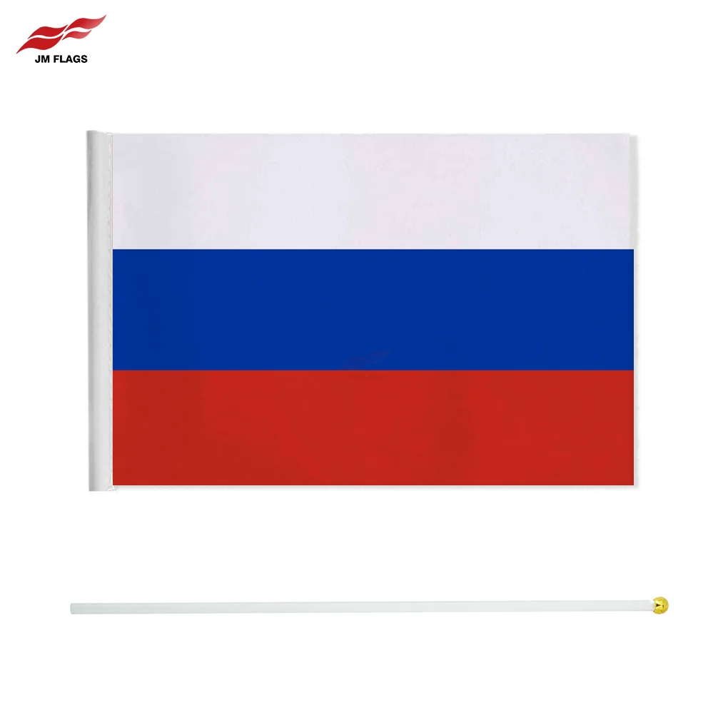 Оптовая продажа товаров Россия Национальный флаг 60*90 см прочный полиэстер размахивающий вручную