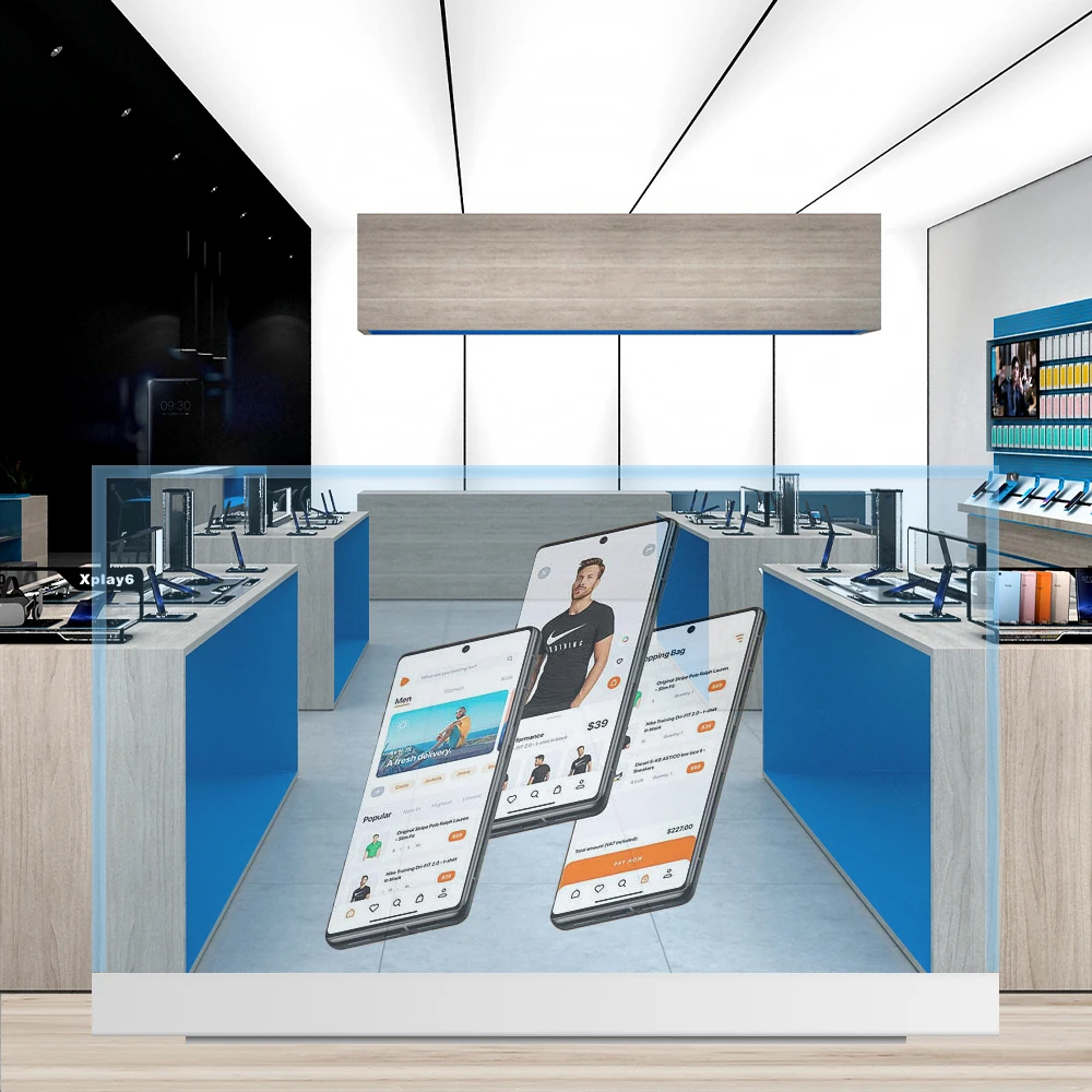 55-Inch Ultra-Thin Movable Touch OLED Smart Advertising Screen Transparent Windows for Education Shopping Mall Wayfinding