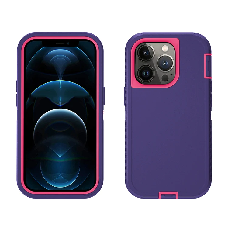 Luxury Shockproof Defender Cases For Iphone 14 13 Pro Max Xs Max 8 Xr Multi-layer Heavy Duty Rugged With Clip Holster