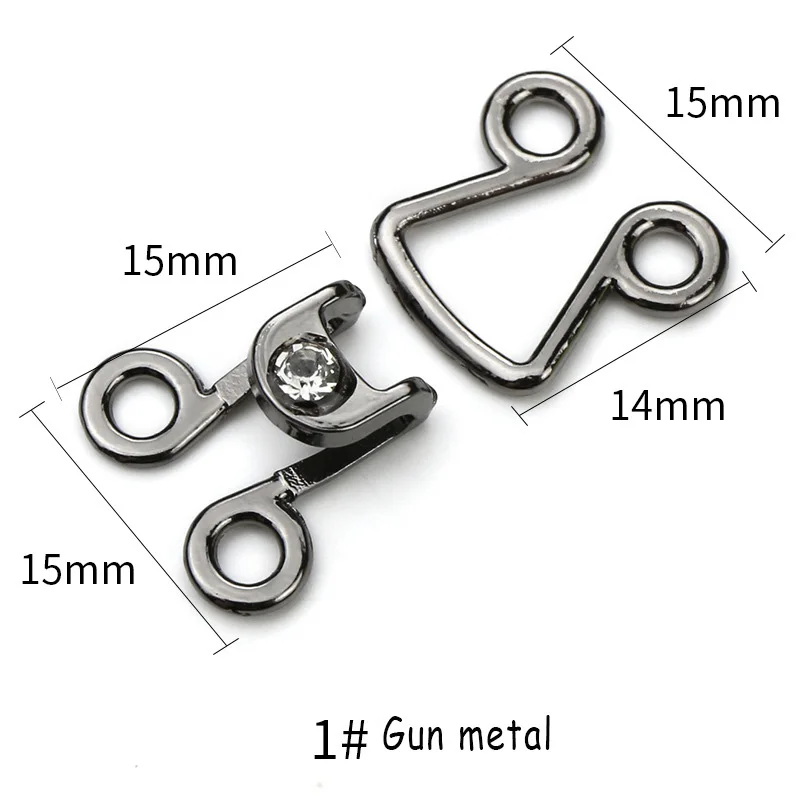 Professional Cheap Zin alloy Metal crystal eye closure pants metal skirt hook and eye hook and bar for coat