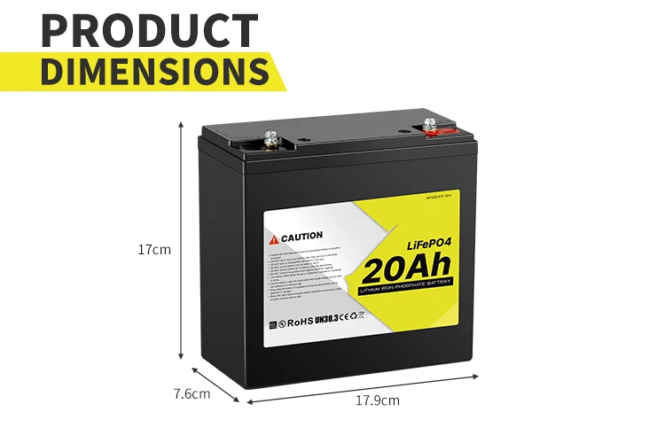 OEM Long Life 2S/2P Lightweight BMS Rechargeable Storage 12V 20Ah Lithium Ion LiFePO4 Battery
