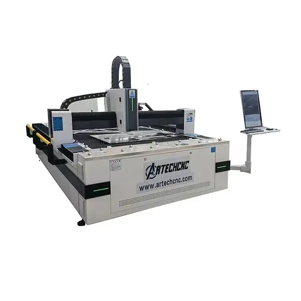 1.5KW cnc metal cutter carbon metal fiber laser cutting  machine