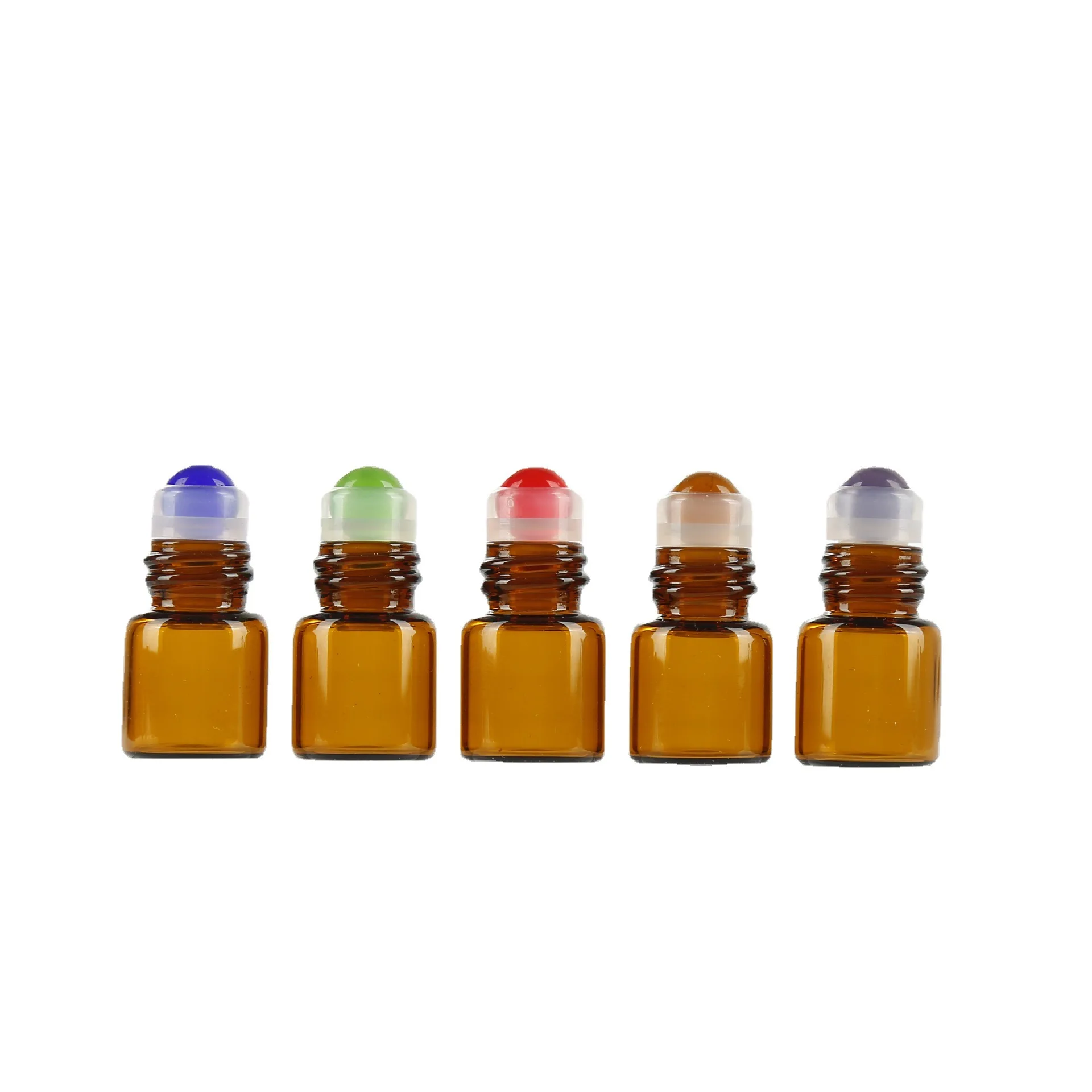 2022 Best Selling Mini 1 Ml 2ml 3 Ml  Frosted Attar Perfume Glass Bottle Labels Roll On Bottle black Cap free sample
