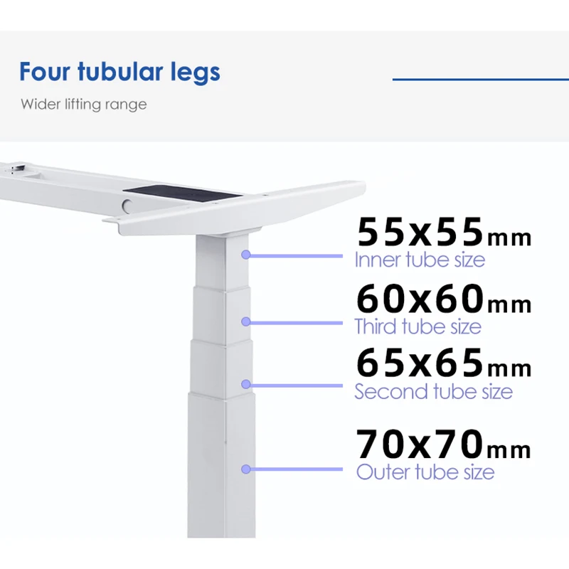 Ergonomic electric dual motor sit stand up height adjustable standing desk table frame riser for home office computer desk