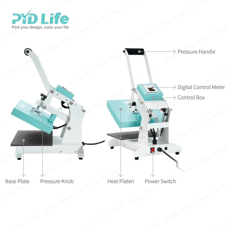 PYD Life flat press Custom Color Logo Hot Pressing Digital Open Drawer Large Format T Shirt Sublimation Flat Heat Press Mac