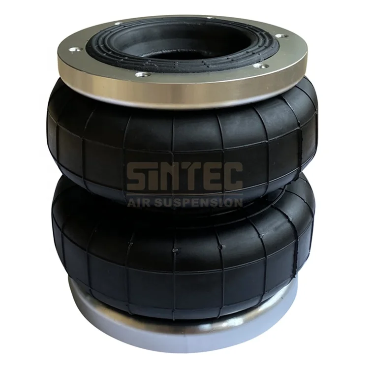 2S70-13F Aluminium Flange Universal Double Convoluted Rubber Suspension Air Ride Lift Shock Bellow Spring Bags