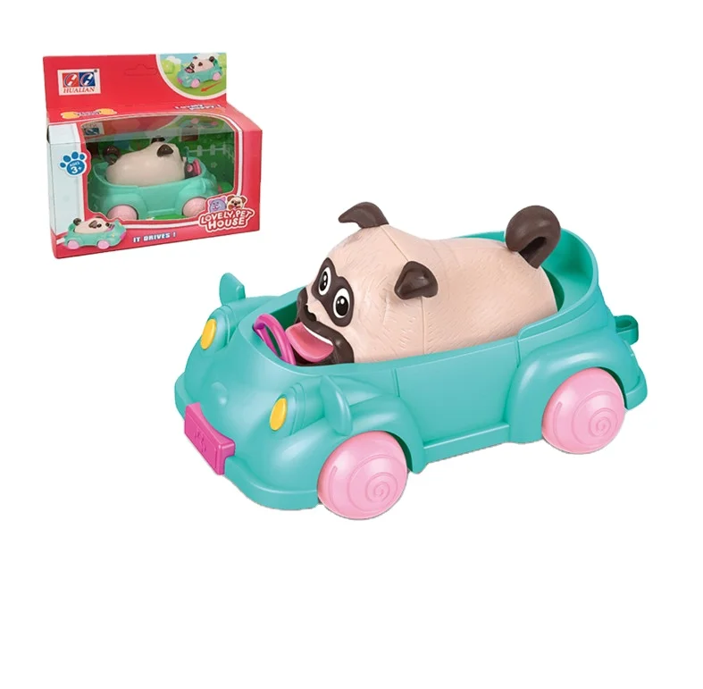 Пластиковая прогулочная собака с машинкой для детей и