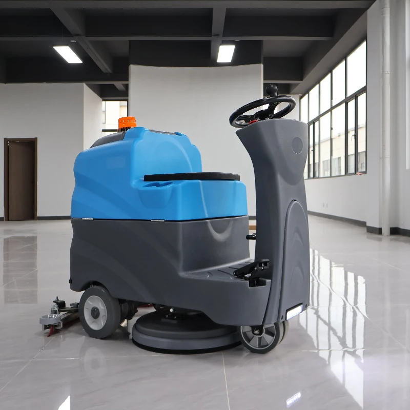 Factory Supply Industrial Floor Scrubber 70L Clean Water Tank with Brush Scrubber for Sweeping Machines