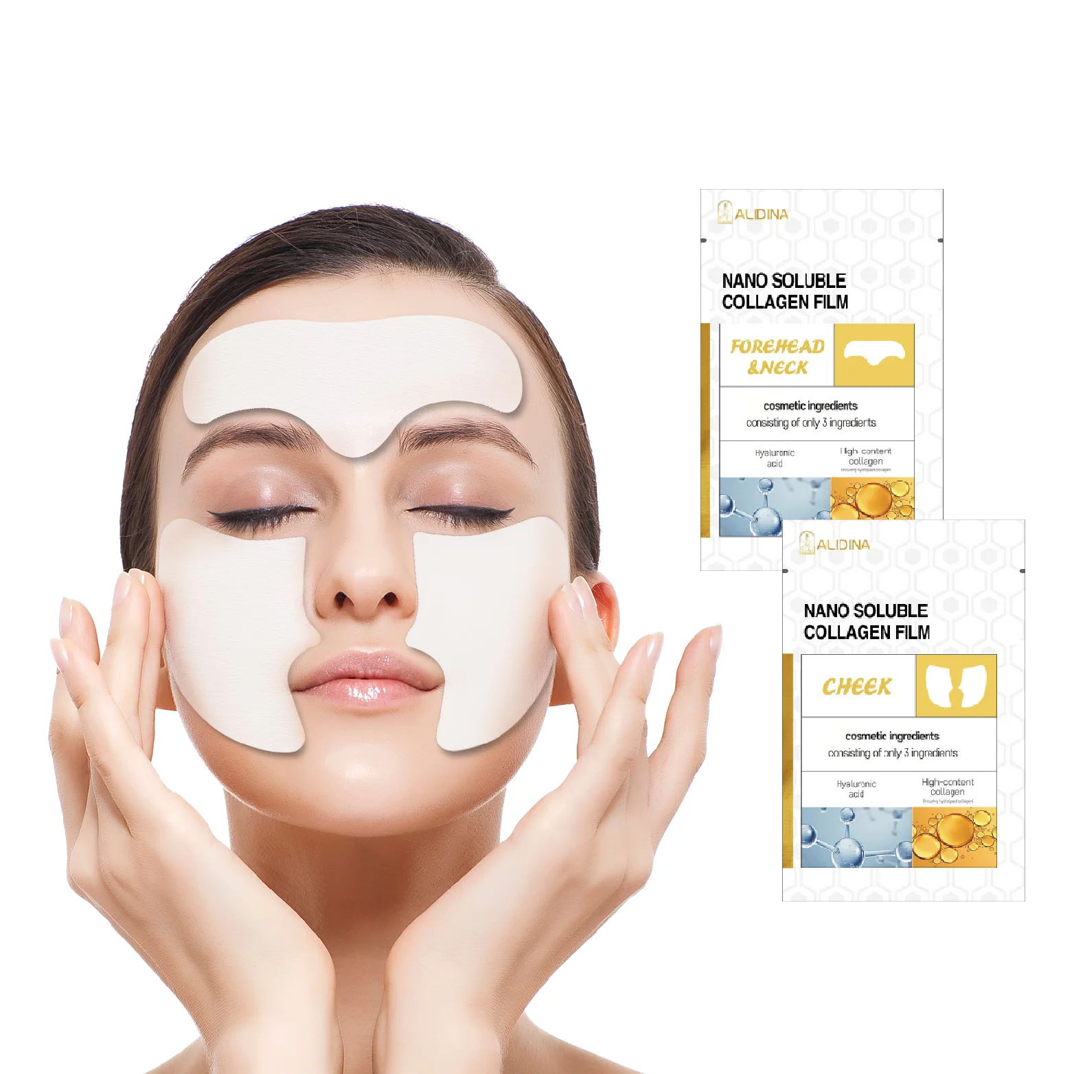 Collagen Film Soluble Face Serum Mask Hydrolyzed Anti Aging Face Neck Mask Patches Lift Moisturizing B