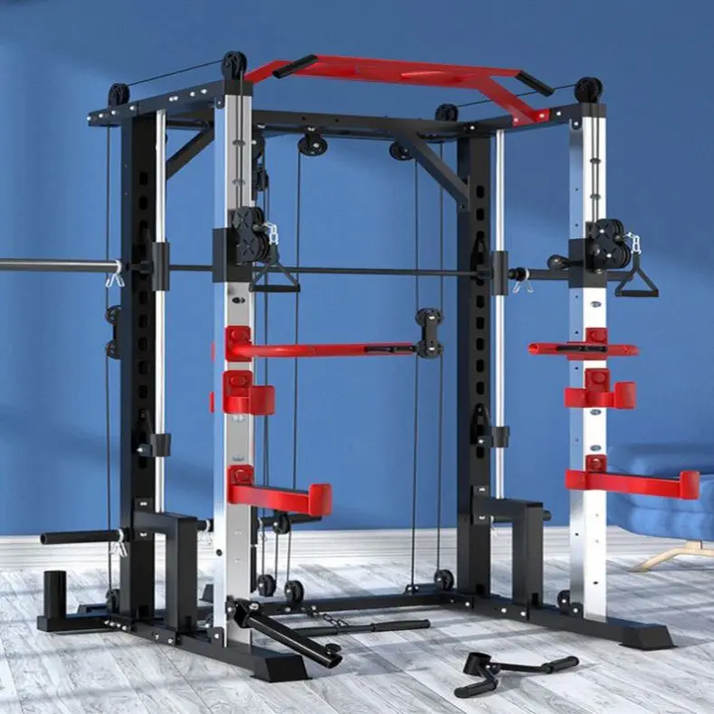 Home Gym Equipment Multi Functional Trainer Machine Power Rack with Jammer Arm Smith