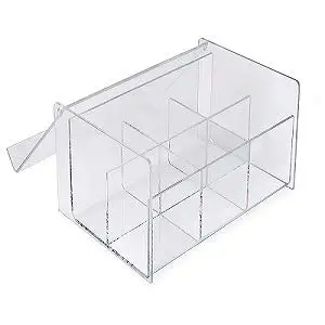 Clear Sugar Tea Bag Storage Box Custom Acrylic Tea Bag Dispenser