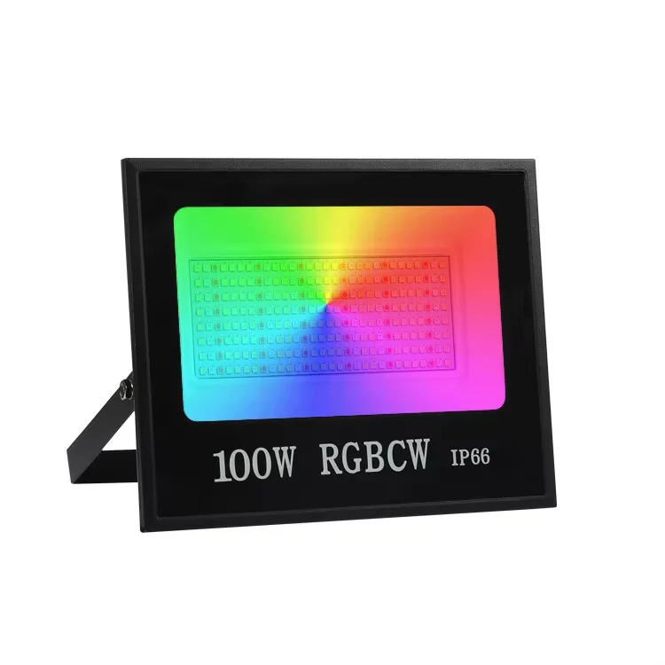 200W RGBCW LED Flood Light AC110V Multi Color Projector Wifi App Control RGB Reflector 12V 24V Outdoor Floodlight Spotlight