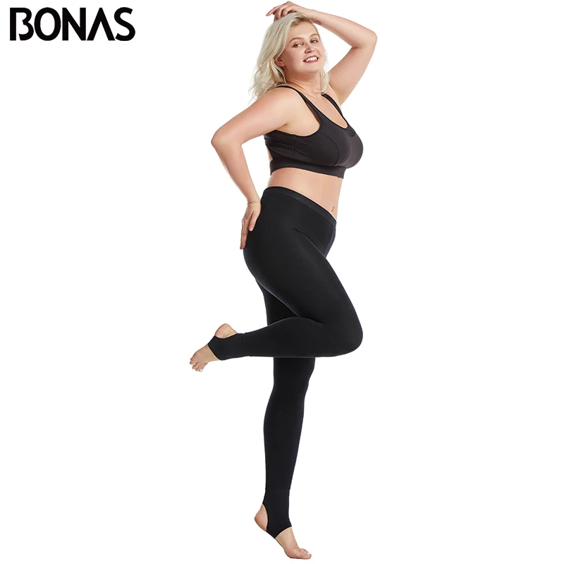 Bonas Widely Used Superior Quality Winter Warm Thermal Fleece Leggings Pantyhose with hole Sexy Womens Fleece Tights