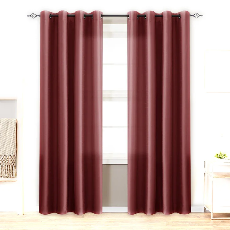 Faux Silk Window Curtains for Living Room 84 inch Length Dupioni Curtain Panels for Bedroom Grommet Top Window Treatments Light