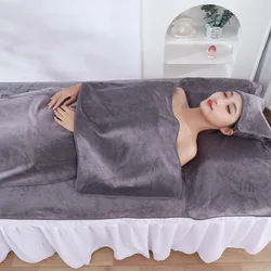 Wholesale Super Absorbent Salon Towel Sets Body Wrap Hair Turban Grey Microfiber Beauty Salon Spa Beauty Towels Sets
