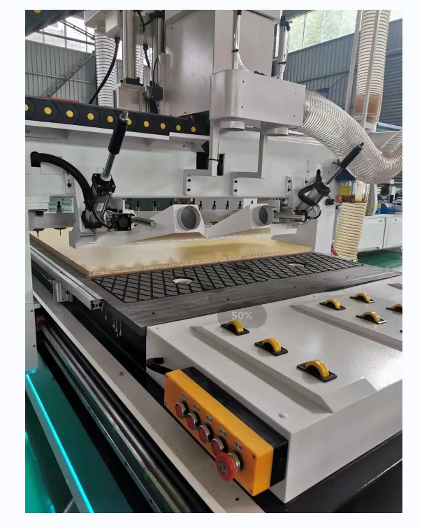 ATC Tool change with Four Single Head cnc knife cutting machine for PVC MDF acrylic cutting to make furniture