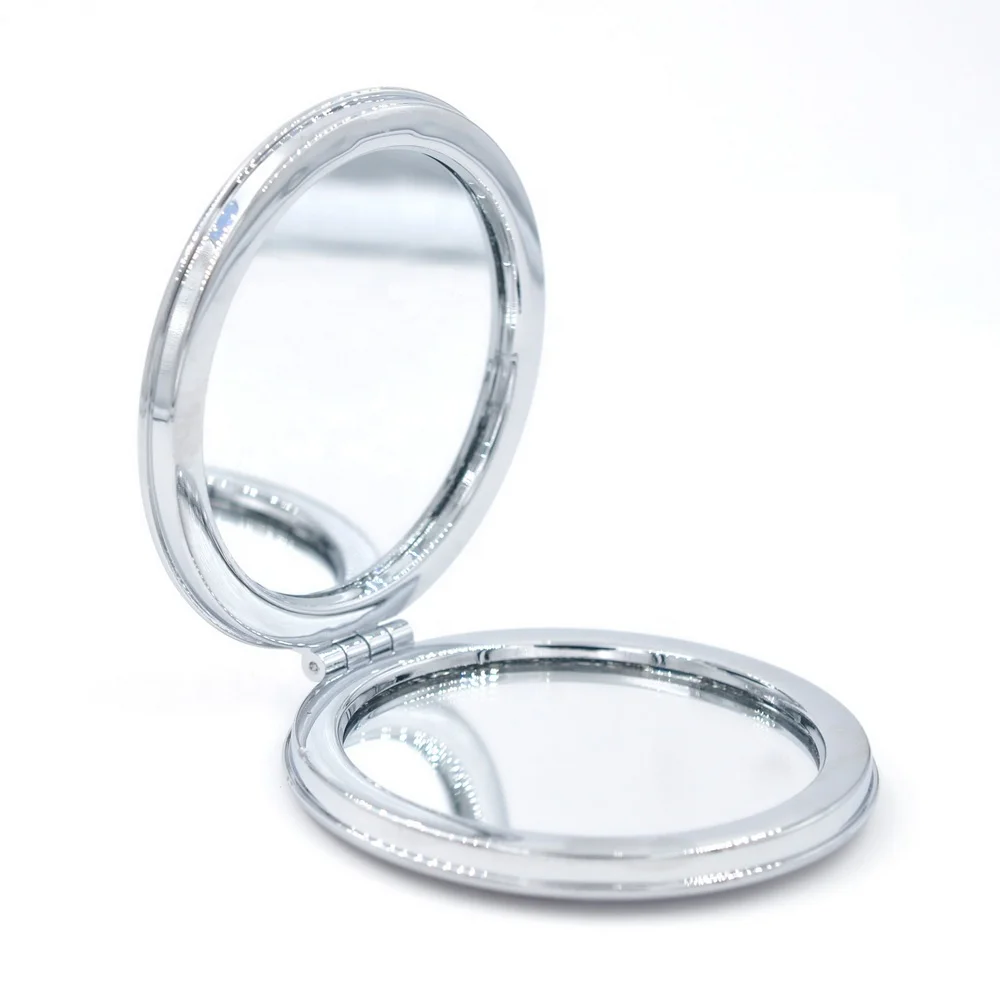 
Double side portable makeup compact mirror antique personality embroidery pocket mirror wholesale compact cosmetic mirror 